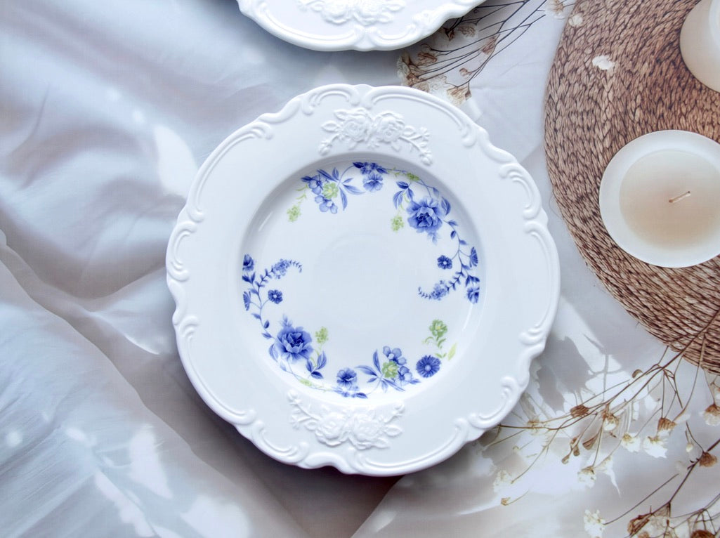 'Astrid' Ceramic Dinner Plate | Blue | 10 Inches