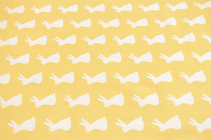 'Bunny' Yellow Printed Kitchen Towels, Set of 2