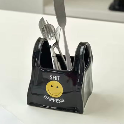 Quirky Ceramic Bowl | Organiser, Black
