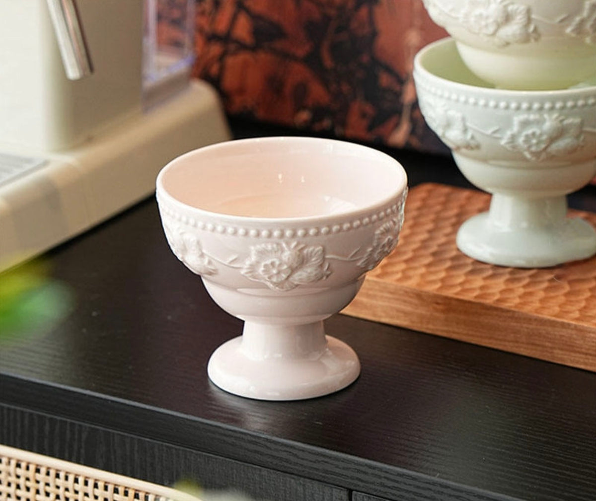 'Bridget' Ceramic Pastel Ice Cream Bowls | Set of 3