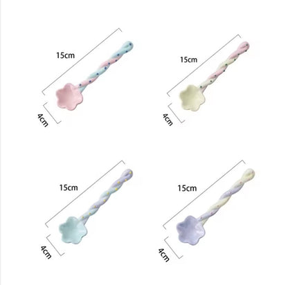 'Daisy' Ceramic Spoon, Pink