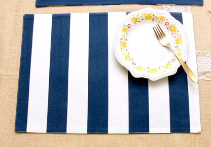 'Lapis' Striped Placemats - Set of 2