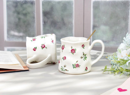 'Bellarose' Red Roses Ceramic Coffee Mug | Ruby Rose