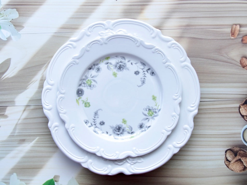 'Astrid' Ceramic Dinner Plate, Grey