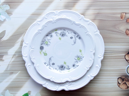 'Astrid' Ceramic Dessert Plate, Grey
