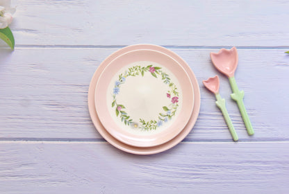 'Blossom' Pink Dessert Plates, Set of 2