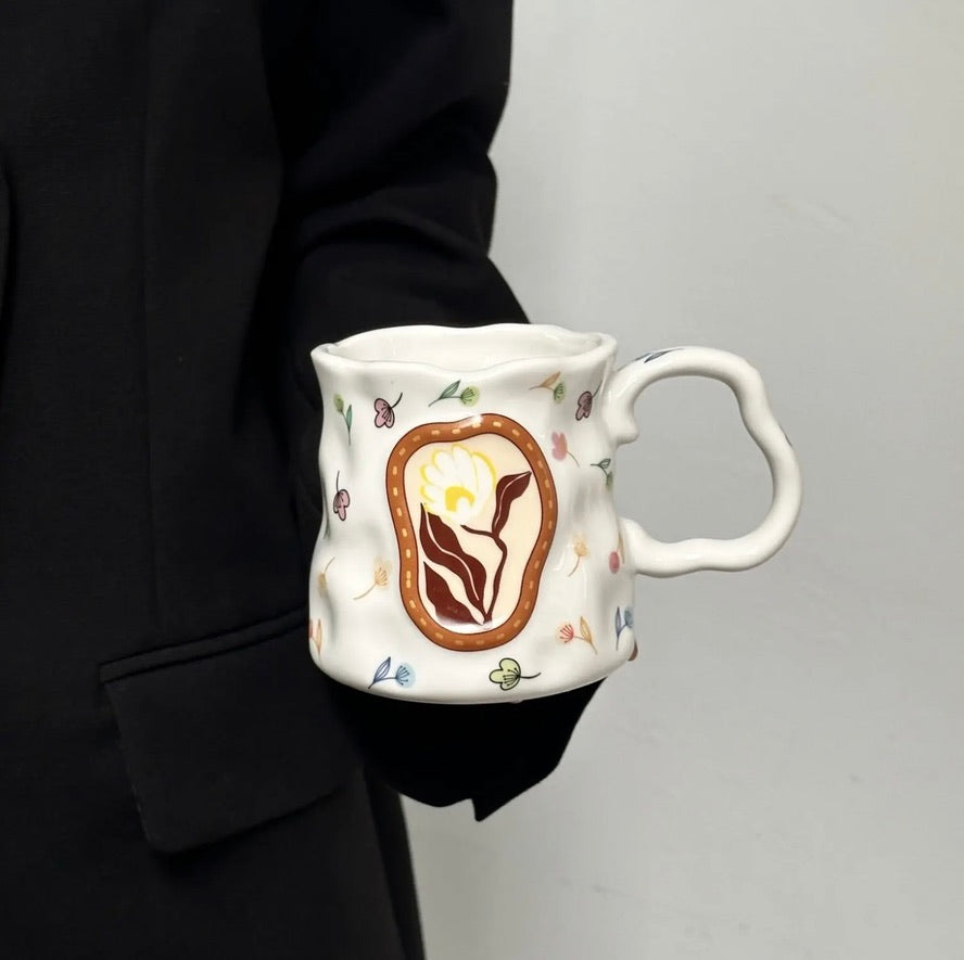 'Florence' Ceramic Coffee Mug, White