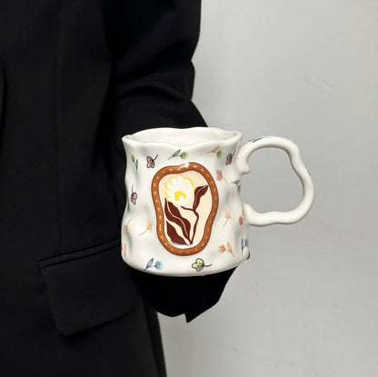 'Florence' Ceramic Coffee Mug, White