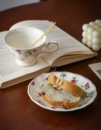 'Bellarose' Ceramic Cup & Saucer | Set of 2