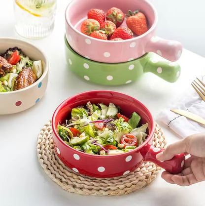 'Poppy' Red Polka Dot Bowl, 600ml