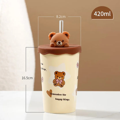 'Teddy' Ceramic Tumbler - Beige 2