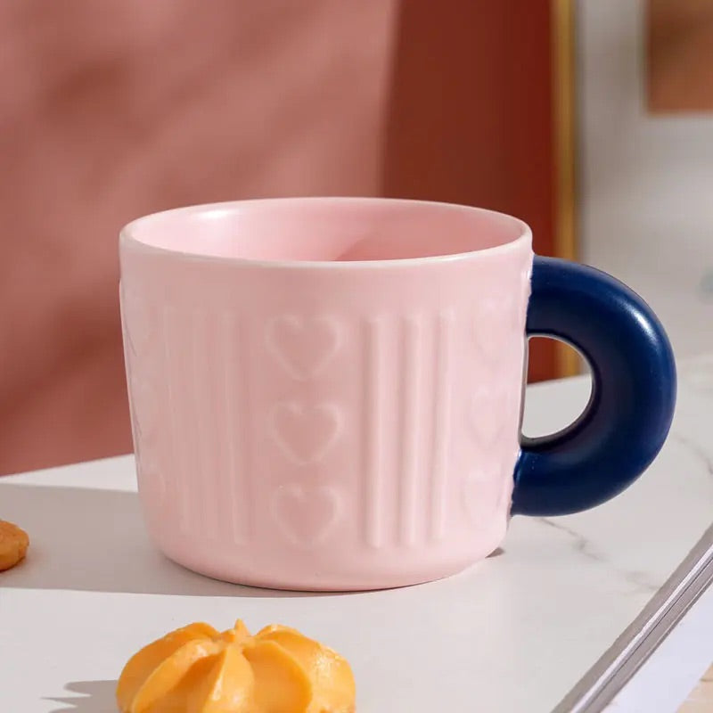 'Dawn' Ceramic Coffee Mug - Pink