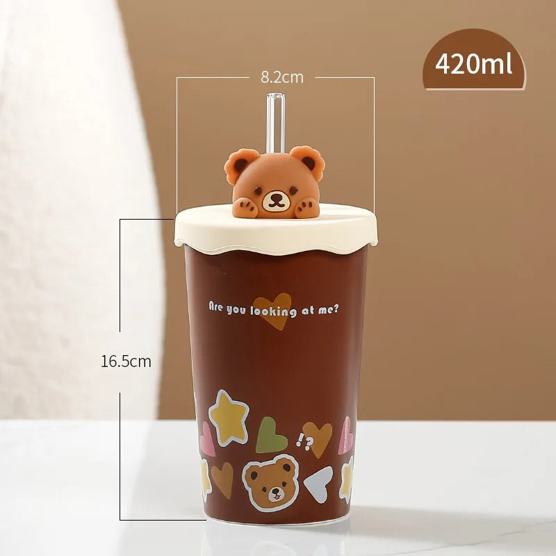 'Teddy' Ceramic Tumbler - Cocoa 1