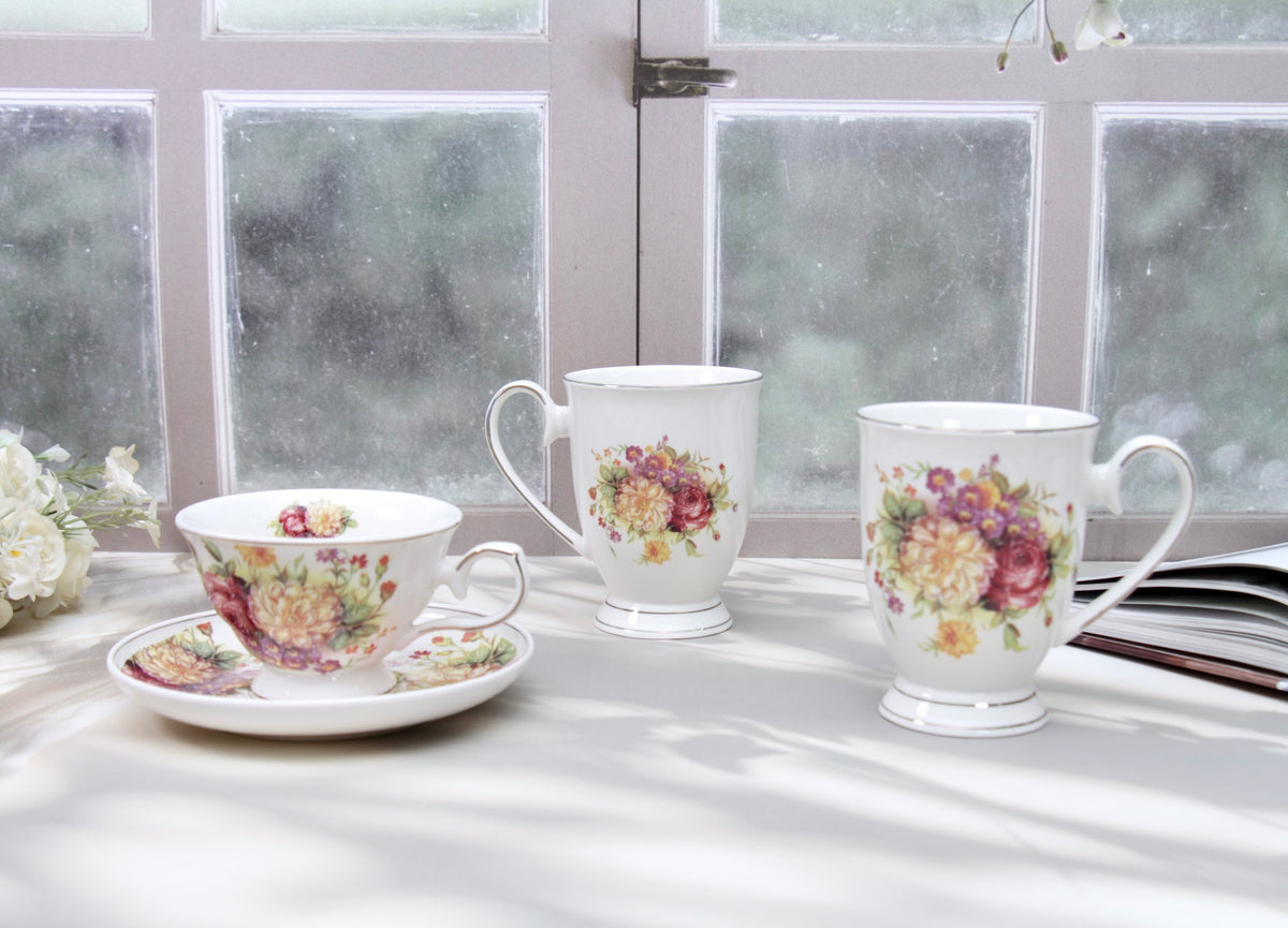 'Wild Roses' Porcelain Coffee Mug