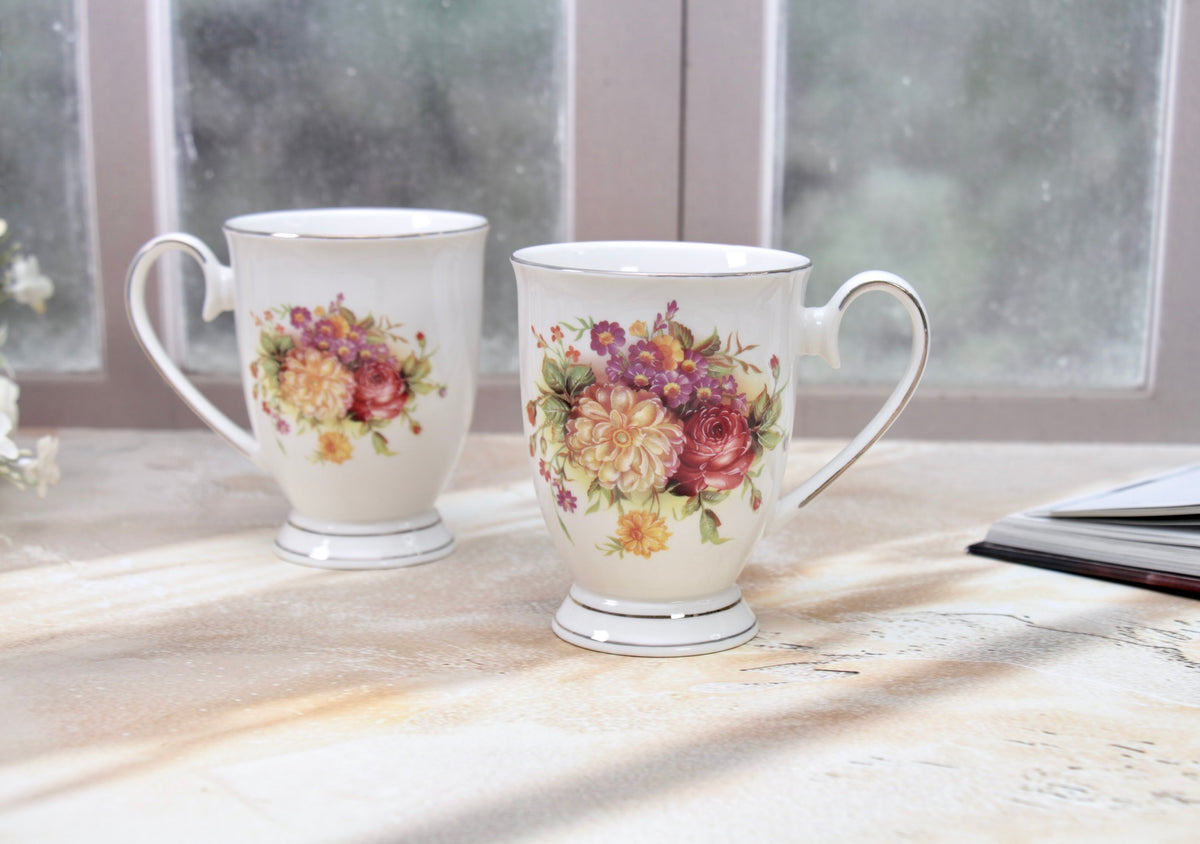 'Wild Roses' Porcelain Coffee Mug