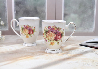 'Wild Roses' Porcelain Coffee Mug