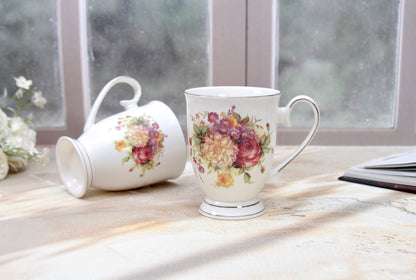 'Wild Roses' Porcelain Coffee Mug