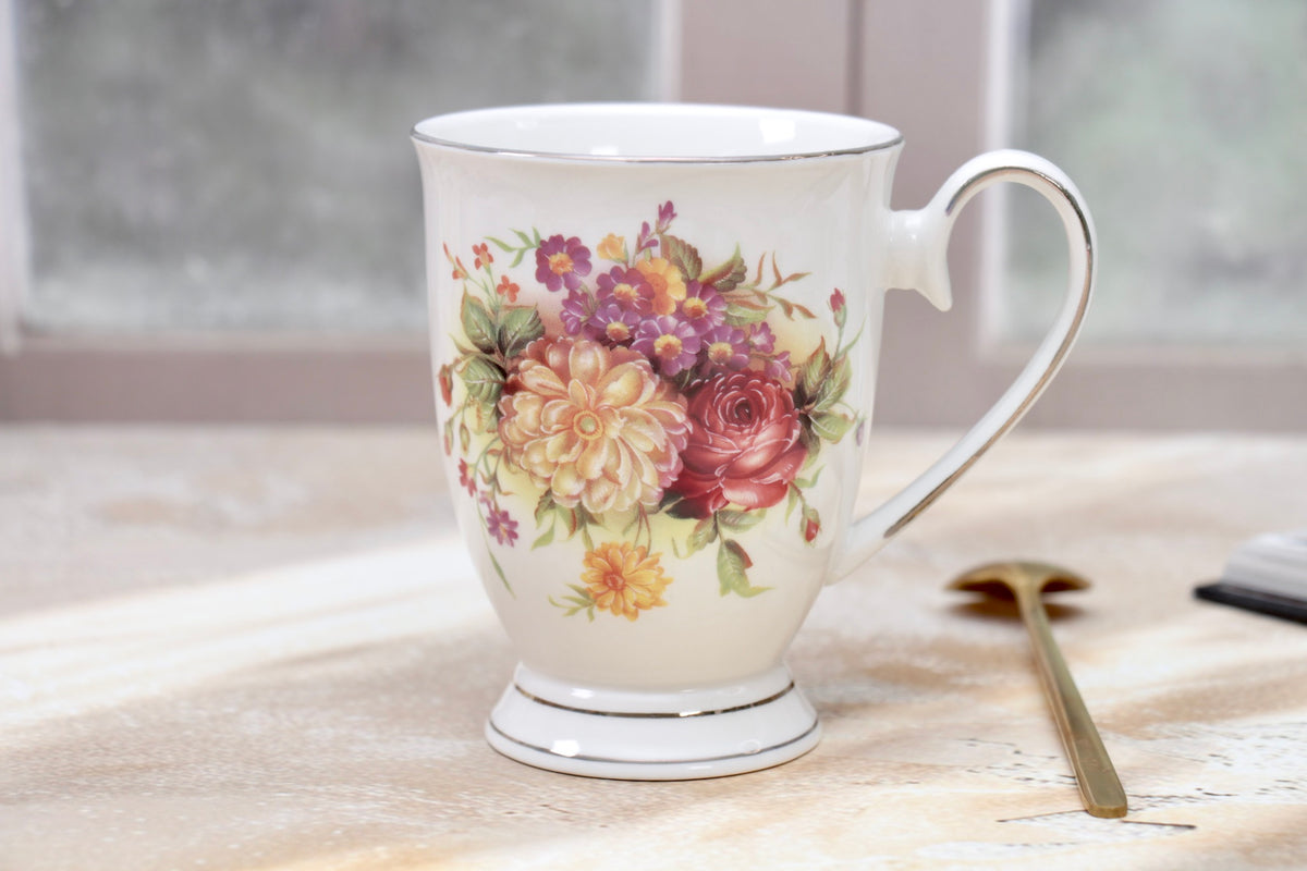 'Wild Roses' Porcelain Coffee Mug