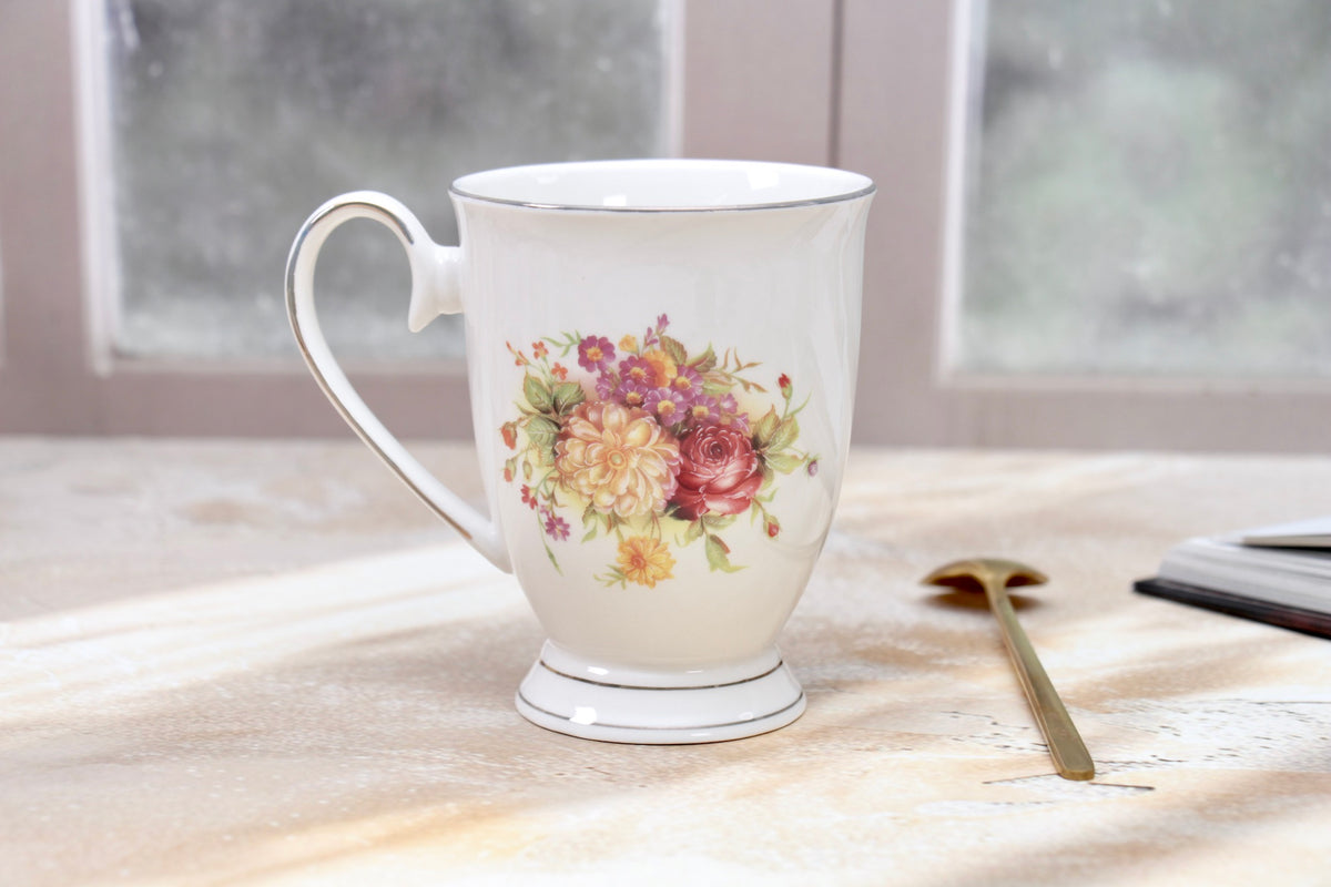 'Wild Roses' Porcelain Coffee Mug