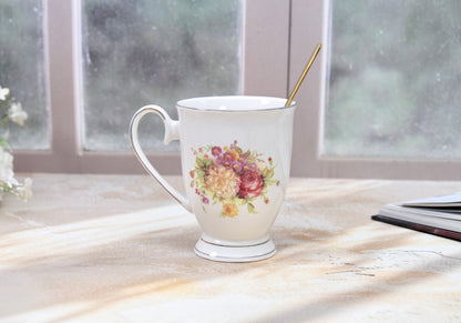 'Wild Roses' Porcelain Coffee Mug