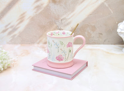 'Florence' Ceramic Coffee Mug, Pink