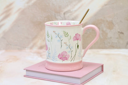 'Florence' Ceramic Coffee Mug, Pink