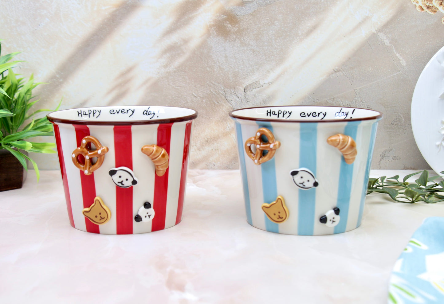 'Carnival Treats' Ceramic Popcorn Bowl | Blue | 1130ml | Large