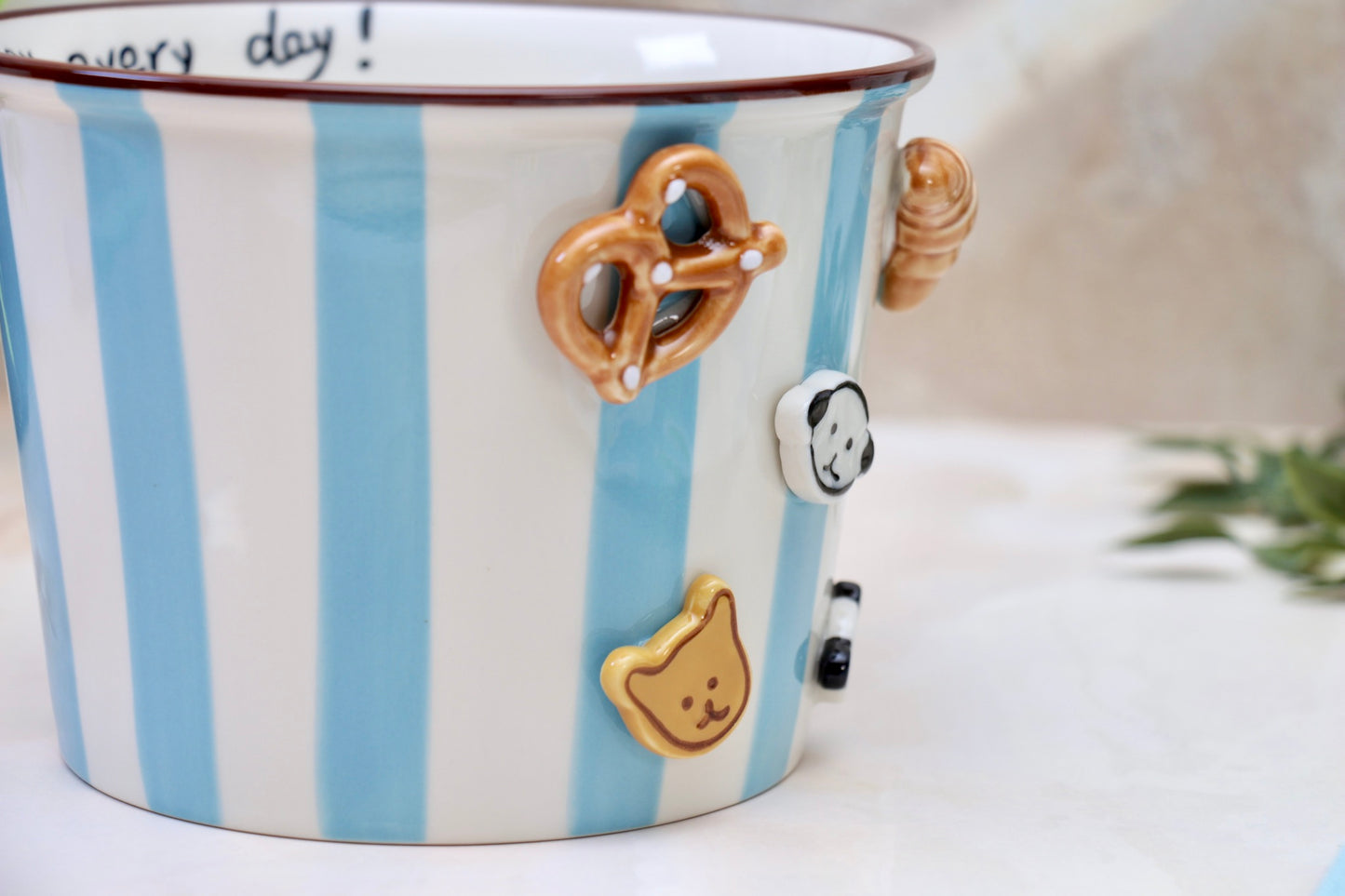 'Carnival Treats' Ceramic Popcorn Bowl | Blue | 1130ml | Large