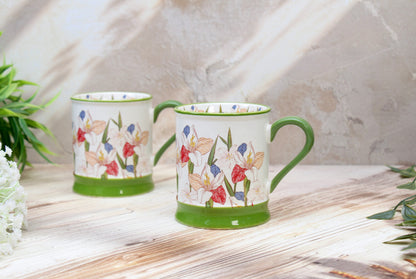 'Florence' Ceramic Coffee Mug, Green