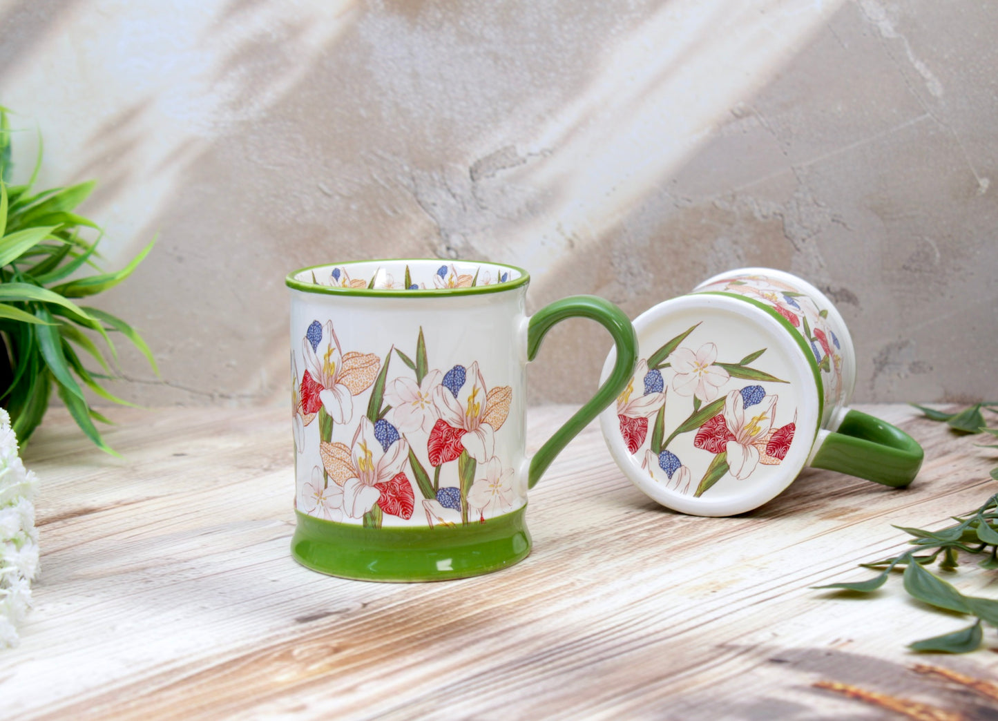 'Florence' Ceramic Coffee Mug, Green