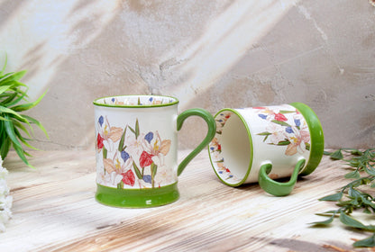 'Florence' Ceramic Coffee Mug, Green