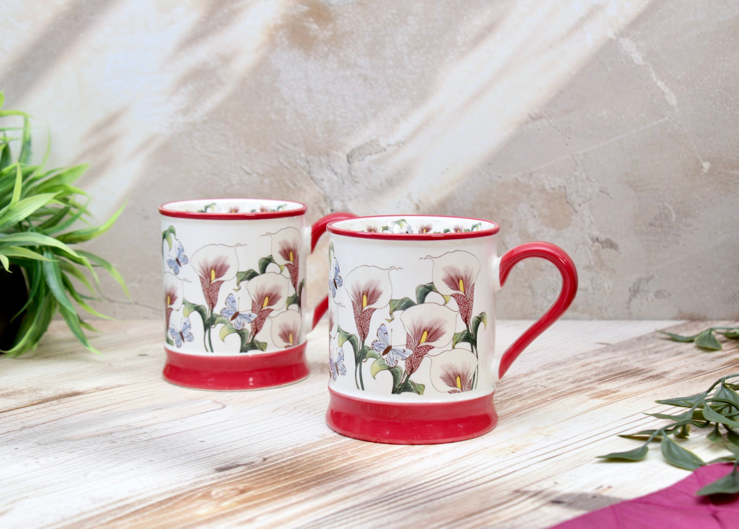 'Florence' Ceramic Coffee Mug, Red