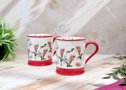 'Florence' Ceramic Coffee Mug, Red