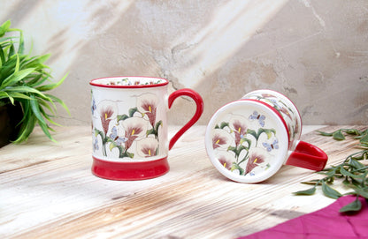 'Florence' Ceramic Coffee Mug, Red