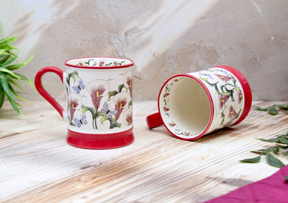 'Florence' Ceramic Coffee Mug, Red