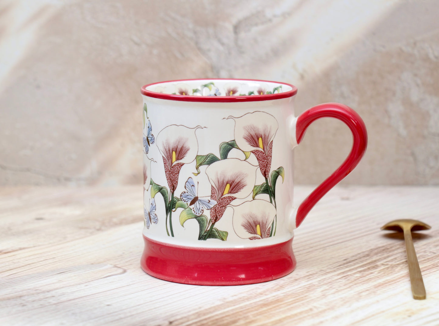 'Florence' Ceramic Coffee Mug, Red