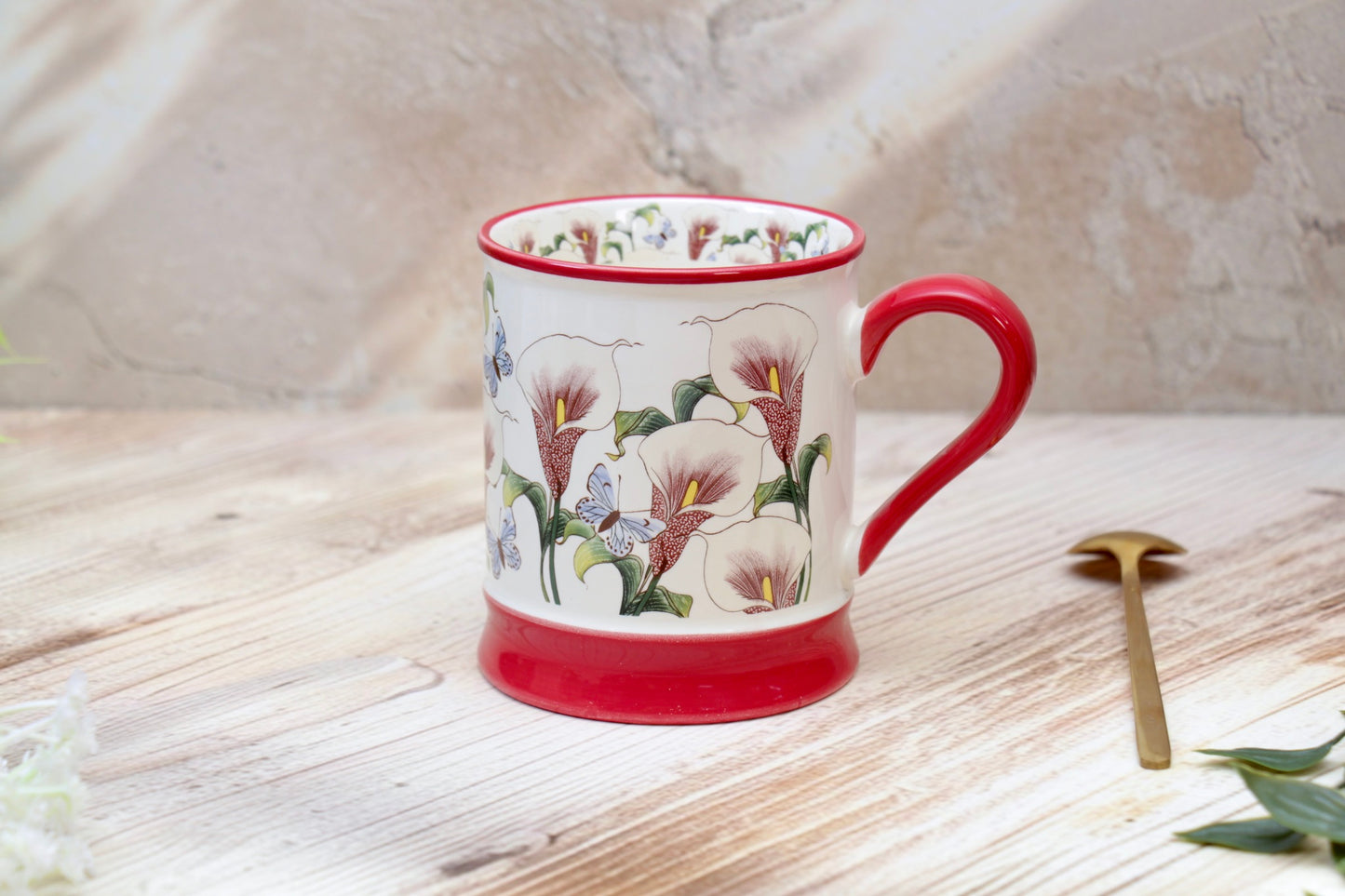 'Florence' Ceramic Coffee Mug, Red