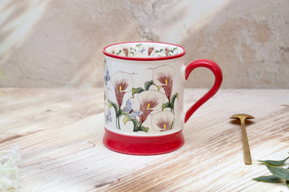 'Florence' Ceramic Coffee Mug, Red