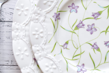 'Lilac Bloom' Ceramic Dinner Plate | 10.5 Inches