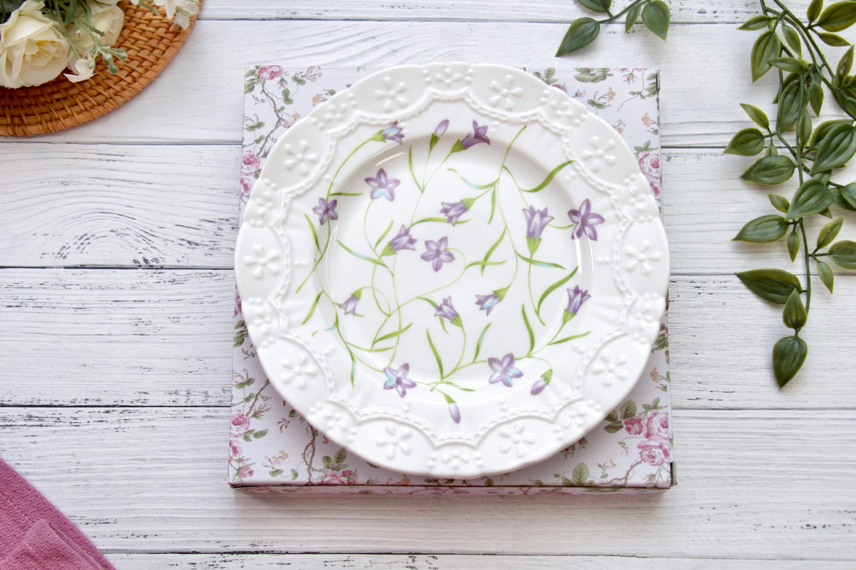 'Lilac Bloom' Ceramic Dinner Plate | 10.5 Inches