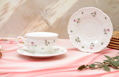 'Ambrosia' Porcelain Floral Cup & Saucer | Set of 2