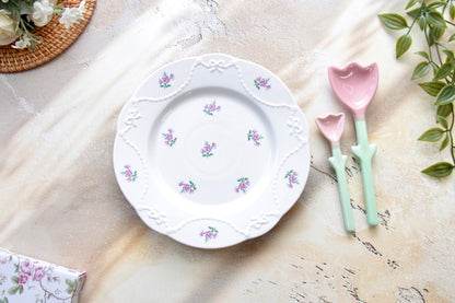 'Lavender Belle' Ceramic Dessert Plate | 8 Inch