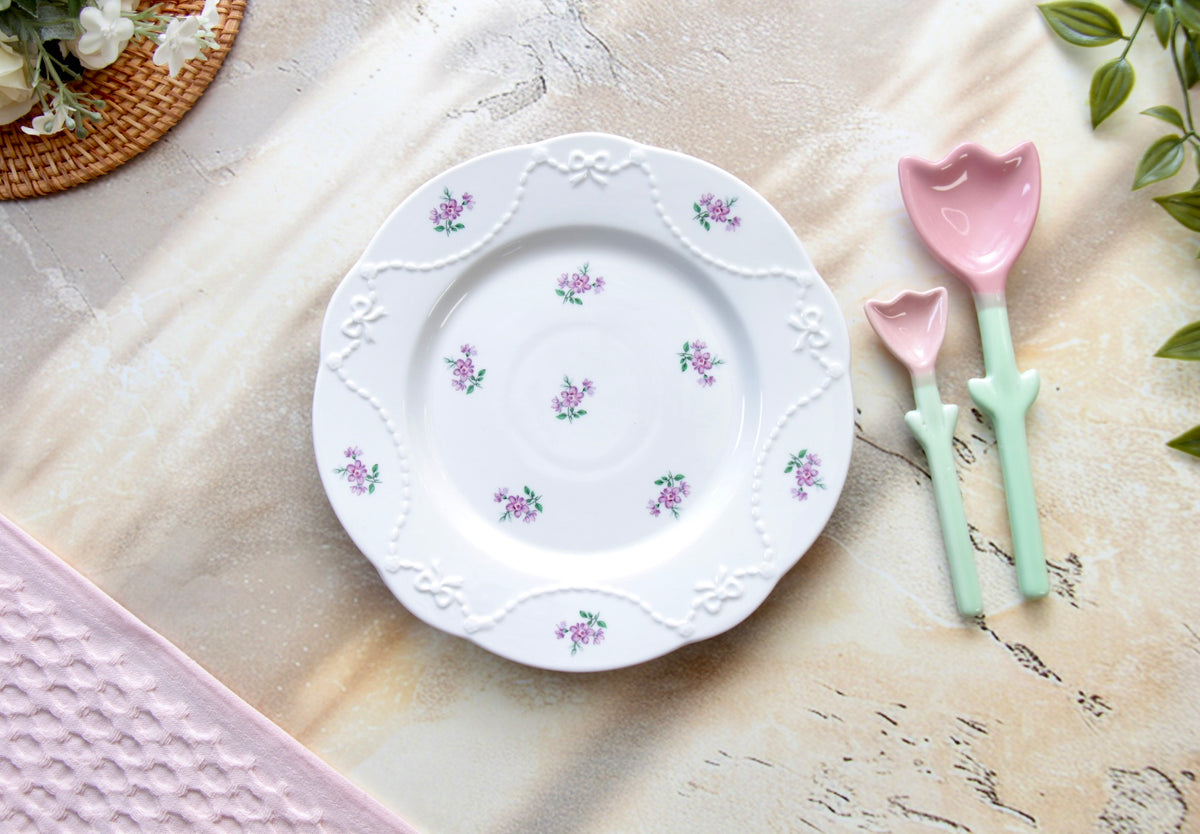 'Lavender Belle' Ceramic Dessert Plate | 8 Inch