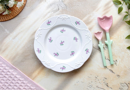 'Lavender Belle' Ceramic Dessert Plate | 8 Inch
