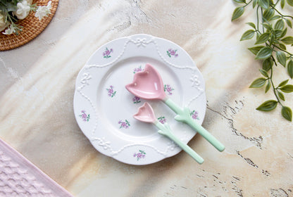 'Lavender Belle' Ceramic Dessert Plate | 8 Inch