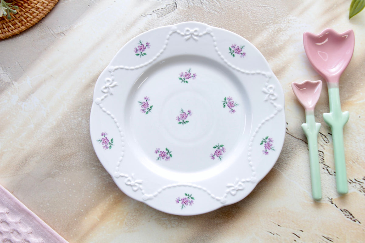 'Lavender Belle' Ceramic Dessert Plate | 8 Inch