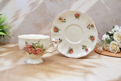 'British Rose' Cup & Saucer Set of 2