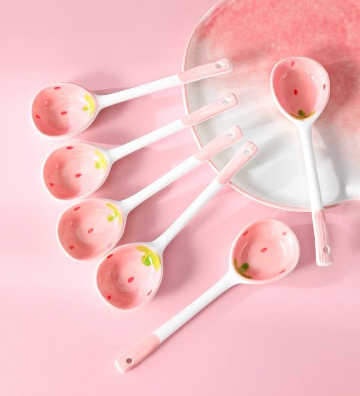 'Strawberry Orchard' Ceramic Spoon
