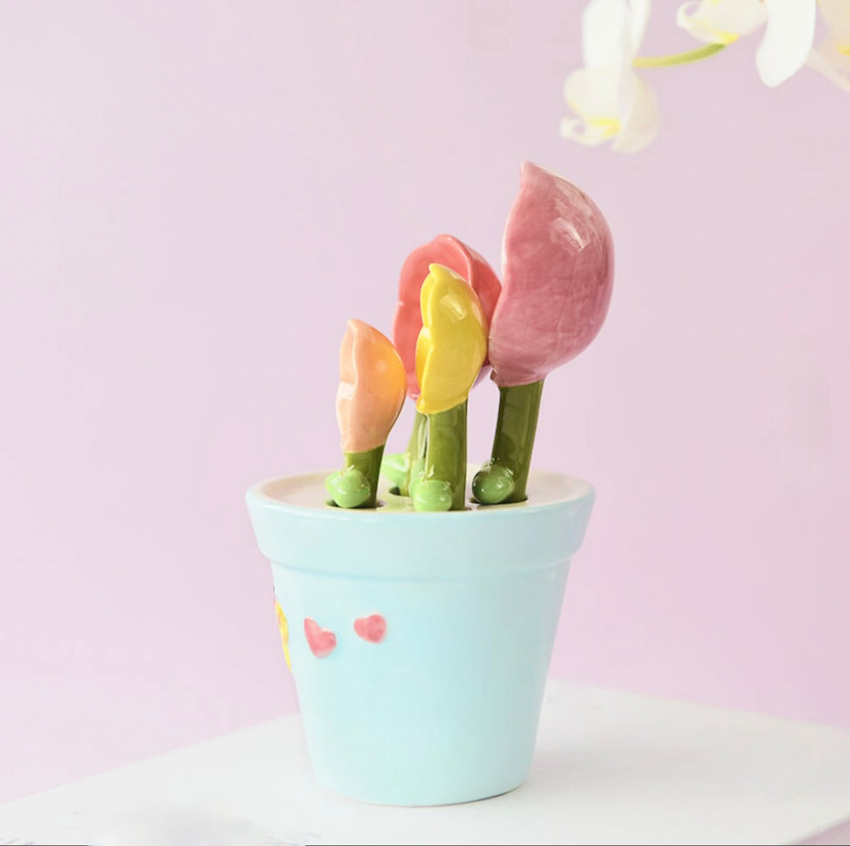 'The Petal Pot' Ceramic Measuring Spoons Set