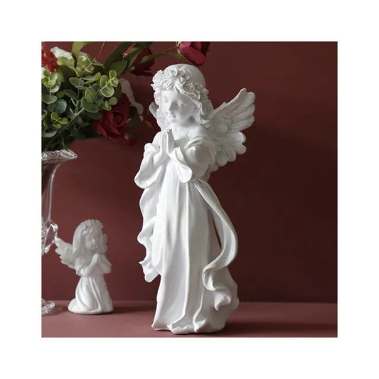 Praying Angel Statue Large - White, 30cm